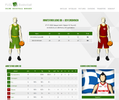 manager de baschet online FUEL