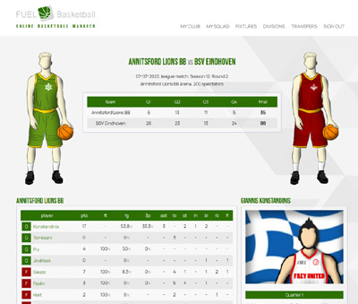 gra online menedżer koszykówki FUEL